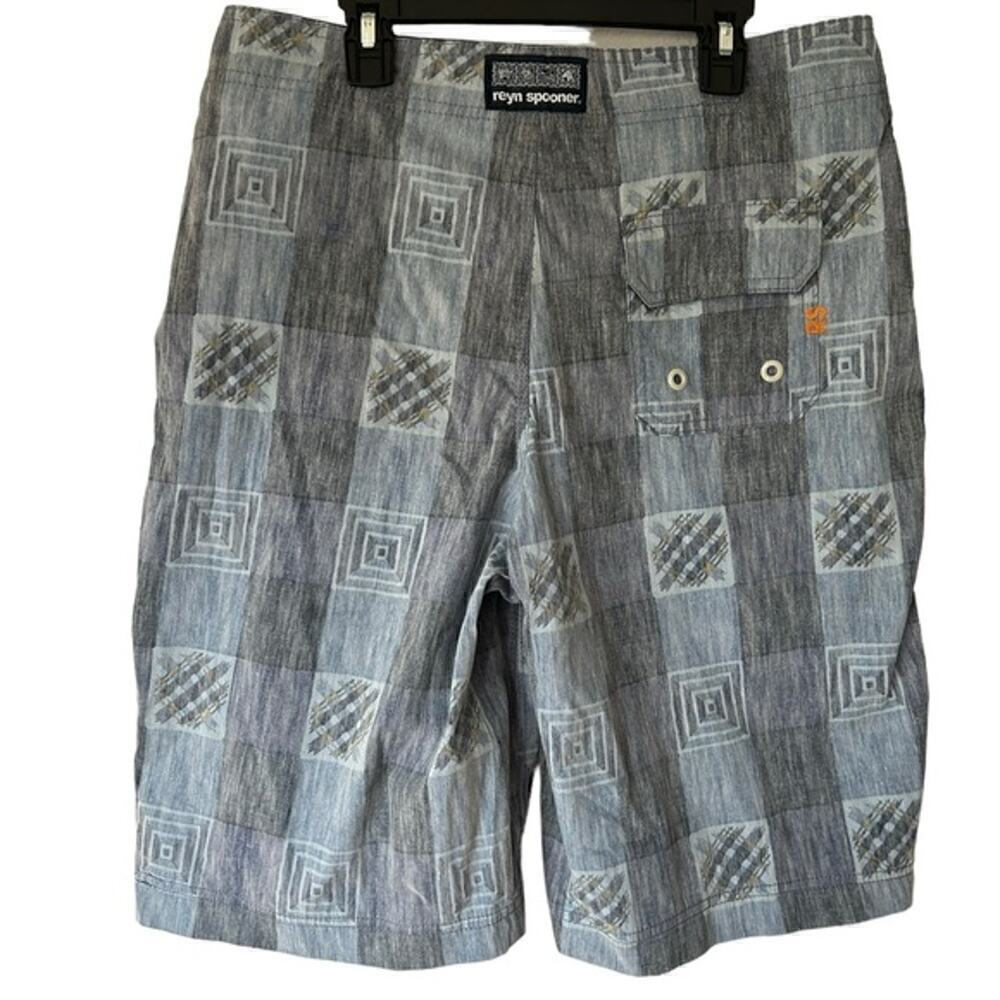 Reyn Spooner Blue/Grey Board Shorts - 30 - Picture 3 of 7